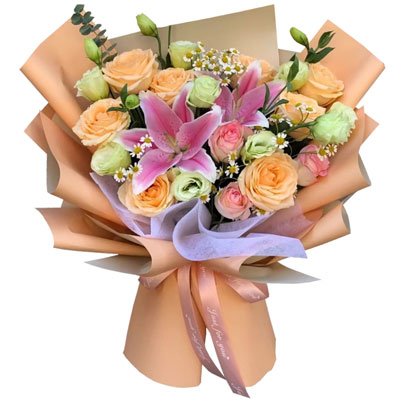 烟台11朵玫瑰桔梗百合，陪你每个季节